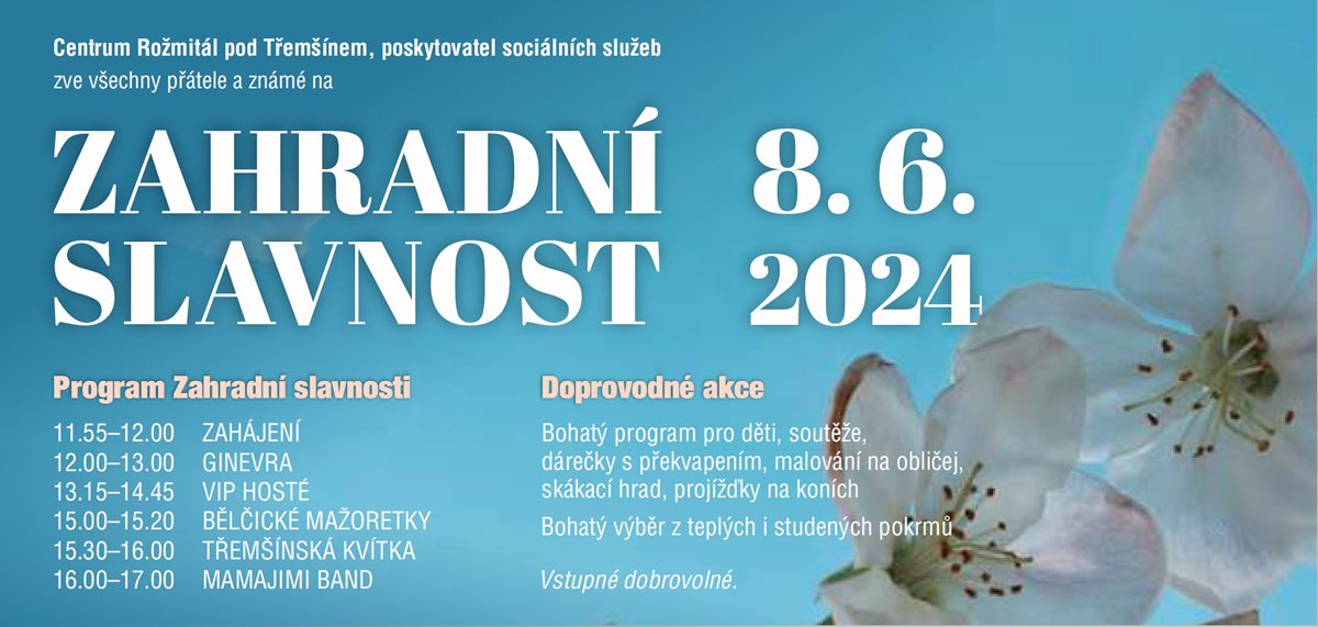 Pozvánka na Zahradní slavnost 2024