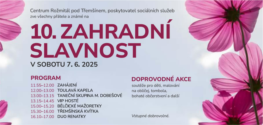Pozvánka na 10. Zahradní slavnost